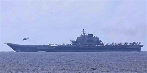 A Chinese Aircraft Carrier Conducted Takeoff Landing Drills Near