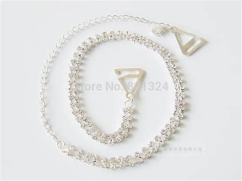Bra Straps Dress Faux Bra Straps Rows Clear Crystal Sex Chain For Bridal Wedding NP Sanbro