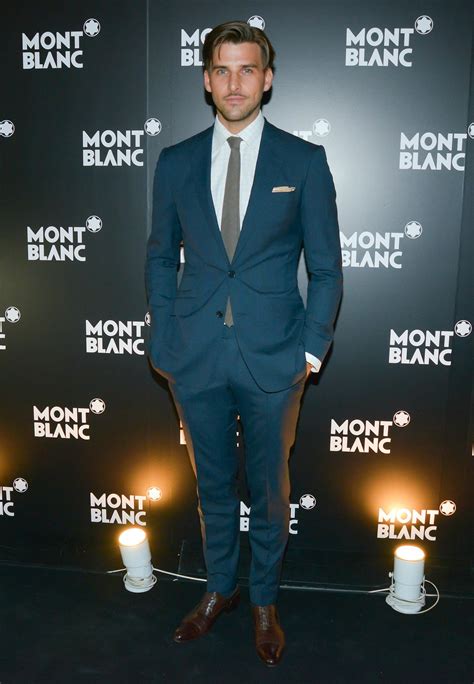 Johannes Huebl Caught Our Eye In His Steely Suit At Montblanc S Style