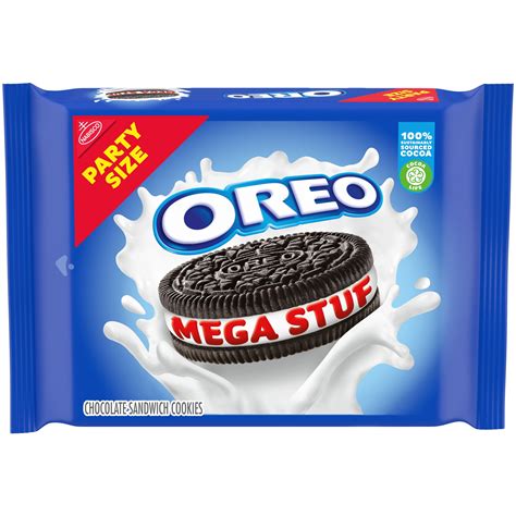 Oreo Mega Stuf Chocolate Sandwich Cookies Party Size 1 Lb 935 Oz