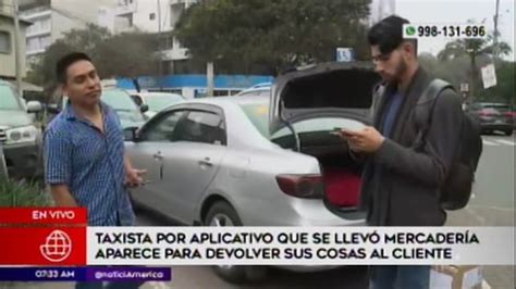 Taxista por aplicativo devuelve mercancía que pasajero olvidó hace dos