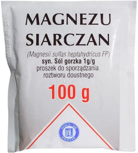 Magnezu siarczan sól gorzka 100g Opinie i ceny na Ceneo pl