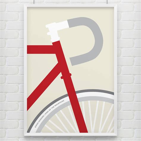 Personalised Ride Bike Poster Doodlelove