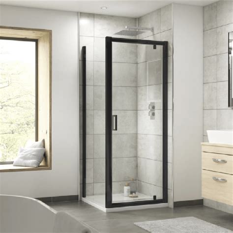 Nuie Pacific Matt Black Mm Shower Enclosure Side Panel Side Panels