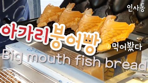 Big Mouth Fish Bread 아가리붕어빵 인사동 길거리음식 Korean Street Food Youtube