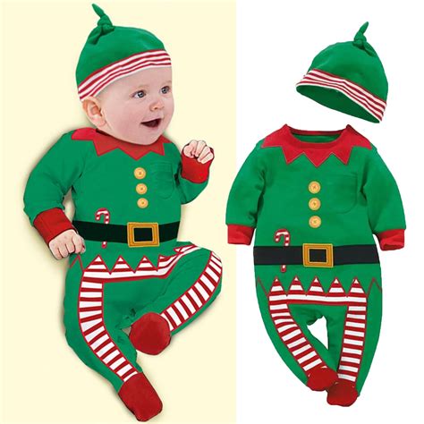 Christmas Elf Costume For Infants For Infant Xmas Clothes Playsuit With