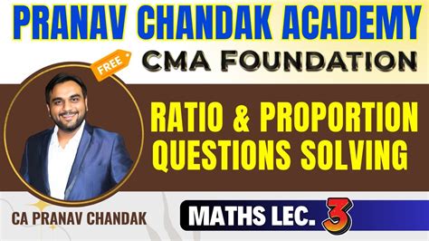 L Ratio Proportion Questions Solving Part Free Cma Foundation