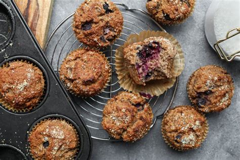 Vegan Bananenbrood Muffins Met Blauwe Bessen Beaufood