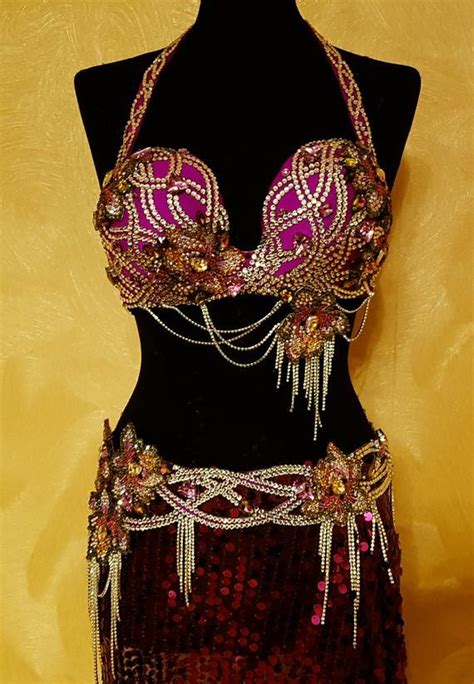 Reserved Belly Dance Costume Purple Silver Professional Etsy Belly