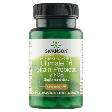 Swanson Ultimate 16 Strain Probiotic with FOS 60 kapsułek Dr Max Drogeria