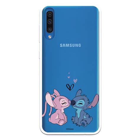 Capa Oficial Disney Angel And Stitch Kiss Para Samsung Galaxy A70 Lilo