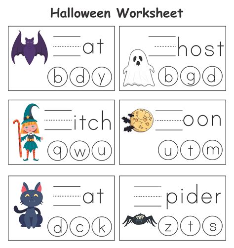 Halloween Phonics Worksheets Free Pdf Printables Printablee