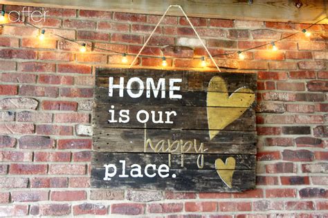 How To Make A Pallet Wood Sign And Hang On Brick This Is Our Bliss