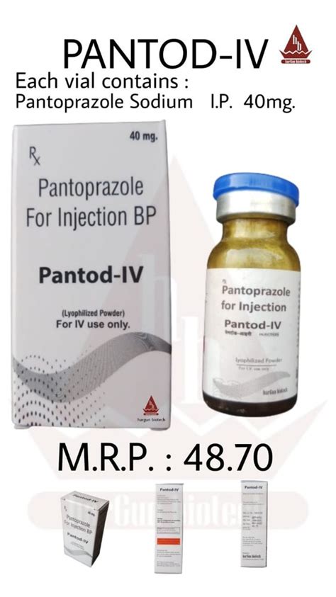 Pantoprazole Sodium 40 Mg Pantop Iv Injection 1 Vila At Rs 75vial In