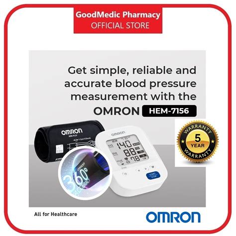 Omron HEM-7156 with Intelli Wrap Cuff Automatic Blood Pressure Monitor ...