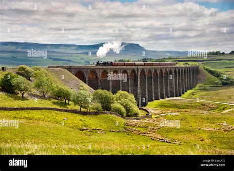 Ribblehead Viaduct Yorkshire Uk 23rd June 2015 The Dalesman Steam