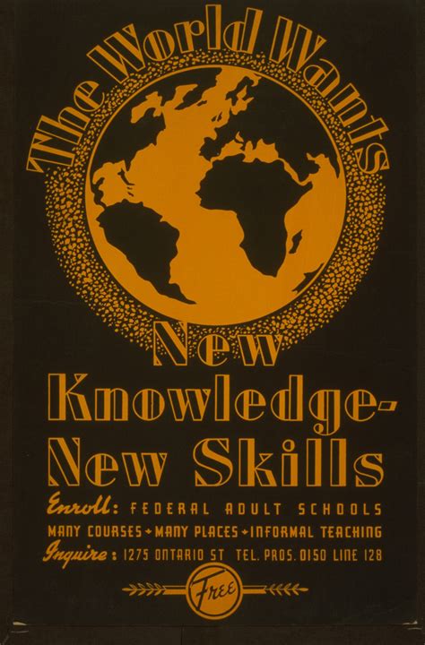 Vintage Adult Education Poster Free Stock Photo - Public Domain Pictures