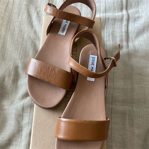 Steve Madden Shoes Steve Madden Dina Tan Leather Sandals Poshmark