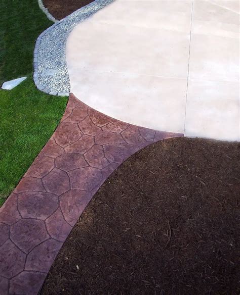 Stamped Concrete Walkways Stairs Custom Construction Services