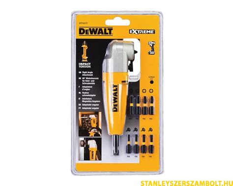 DeWalt Sarokcsavarozó csatlakozó 8 db bitfejjel (DT71517T-QZ ...