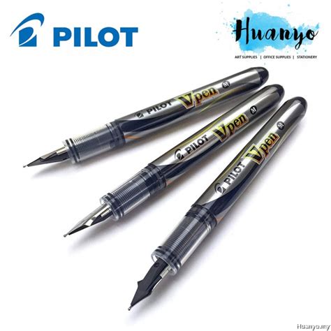 Pilot V Pen Fountain Pen Svp 4m Medium Point Black Blue Ink