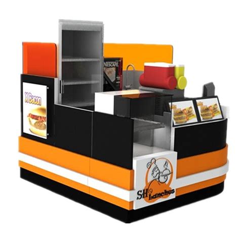 Retail Fast Food Kiosk Hamburger Booth Stand for Sale