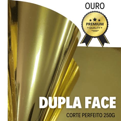 Folhas Papel Lamicote Dupla Face Ouro X Qpapeis Ltda