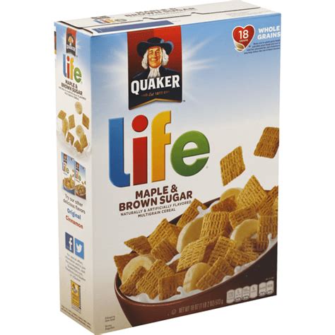 Quaker Life Maple And Brown Sugar Multigrain Cereal 18 Ounce Box Cereal Market Basket