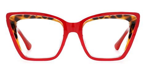 Hermosa - Square Red Glasses for Women - Lensmart