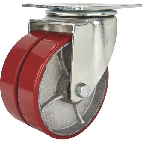 Strongway 8in Swivel Heavy Duty Dual Wheel Caster 2600 Lb Capacity