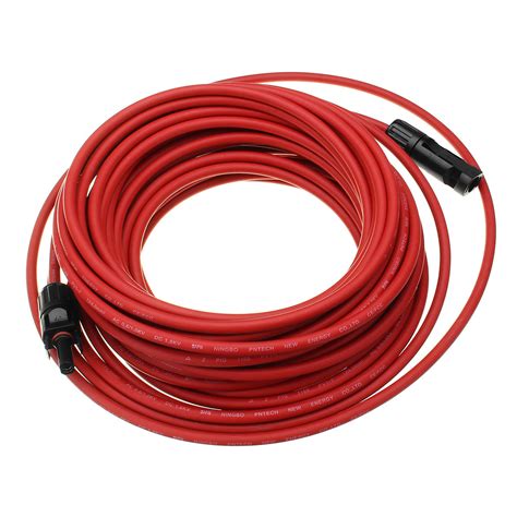 Solar Kits 12 Awg 15 Meter Solar Panel Extension Cable Wire Blackred With Mc4 Connectors Was