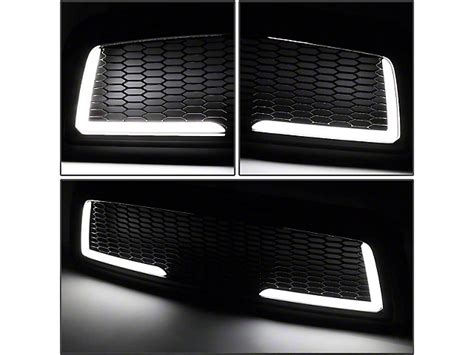 Ram 1500 Honeycomb Mesh Style Upper Replacement Grille With Led Drl Lights Black 09 12 Ram