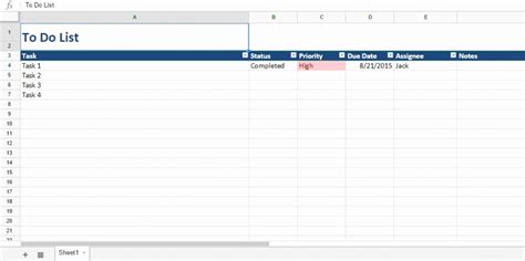 Task List Template Excel Spreadsheet Fresh Free to Do List Template for ...