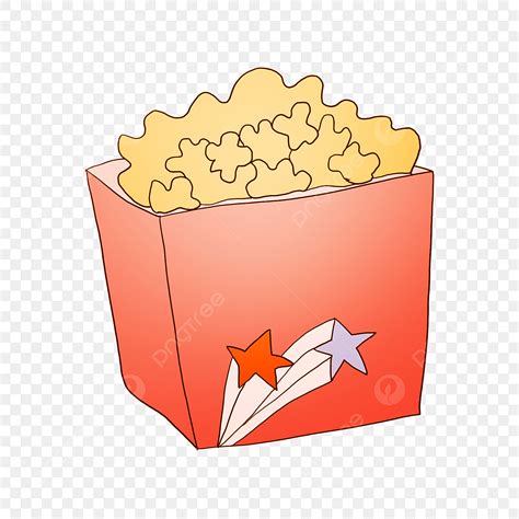 Cartoon Delicious Popcorn Illustration Fragrant Snacks Delicious