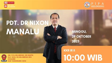 Kkr Ibadah Raya Pdt Dr Nixon Manalu Youtube