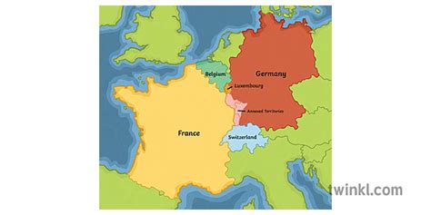 Alemania Francia Mapa - Limites De Francia Saber Es Practico - Mapa ...