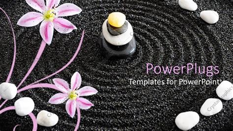 Powerpoint Template A Beautiful Depiction Of Zen Garden Along With