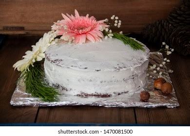 Naked Chocolate Cake Buttercream Stock Photo Shutterstock