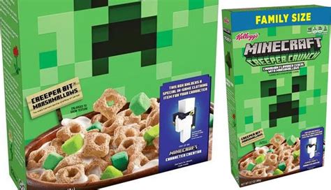 Kelloggs Introduces New Minecraft Creeper Crunch Cereal In 2020