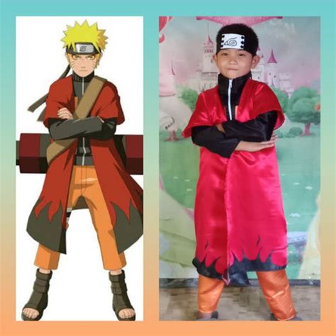 Jual Kostum Cosplay Anak Anime Jepang Naruto Shippuden Uzumaki Jubah