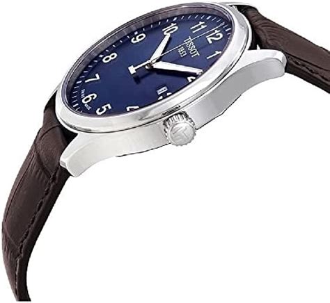 Tissot Relógio masculino casual de aço inoxidável Tissot Gent XL marrom