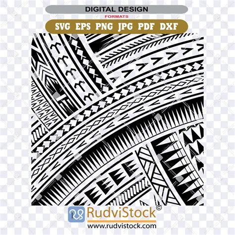 Samoan tribal patterns background - Rudvistock