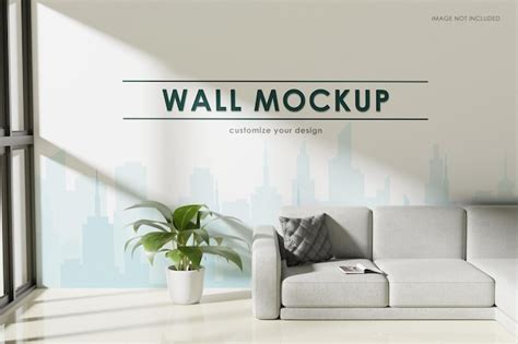 Premium PSD Living Room Wall Mockup