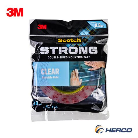 3M Scotch Double Sided Clear Mounting Tape 19mm X 4meter Shopee