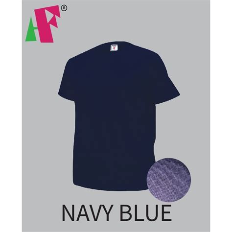 Alam Fashion T Shirt Cotton Navy Blue Unisex Short Sleeve T