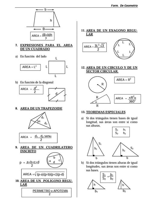 Formulario De Geometría Profematesjac Blog Para Tods Mates