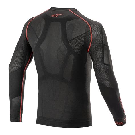 T Shirt Technique Manches Longues Alpinestars Ride Tech V2 Noir Rouge