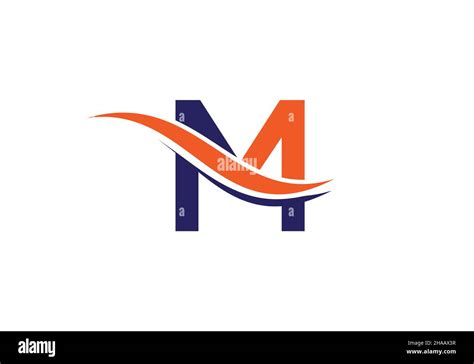 Swoosh Letter M Logo Design For Business And Company Identity Water