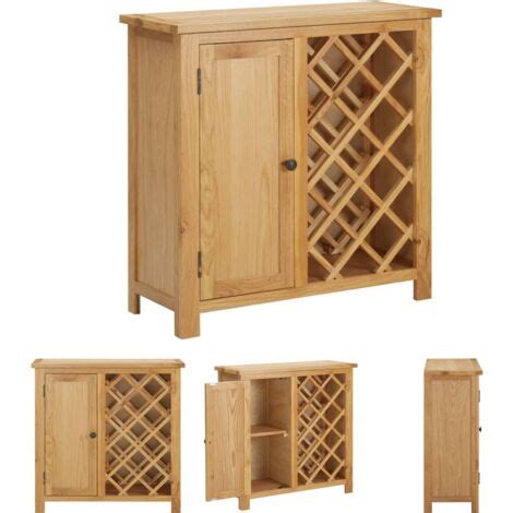 The Living Store Weinschrank F R Flaschen X X Cm Eiche