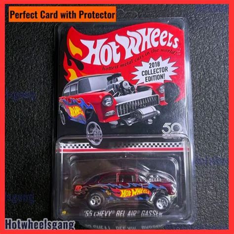 Hot Wheels Chevy Bel Air Gasser 1955 Dark Red 2018 Collector Editions Hotwheels 55 Bel Air